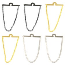 Herren-Krawatte einfarbig silber goldfarben Kette Hochzeit Party Schmuck 