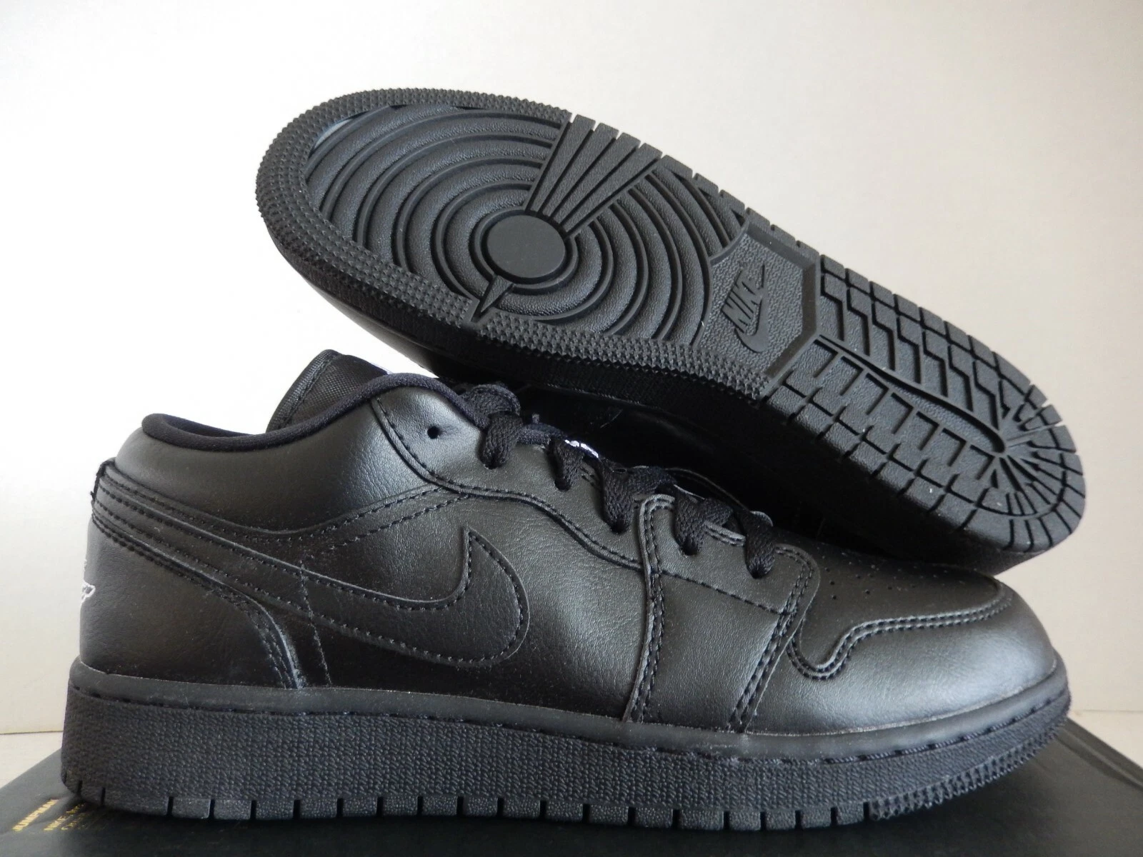 NIKE AIR JORDAN 1 LOW (GS) NERO BIANCO NERO TAGLIA 6 5Y DONNA TAGLIA 8 [553560 006]