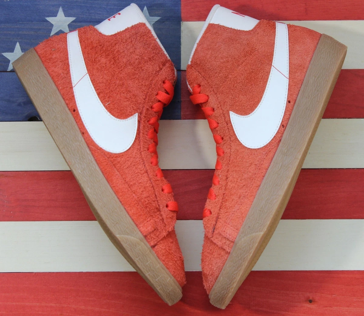 Blazer Mid Suede Orange Gum Basketball Shoes [518171-801] 8 | eBay