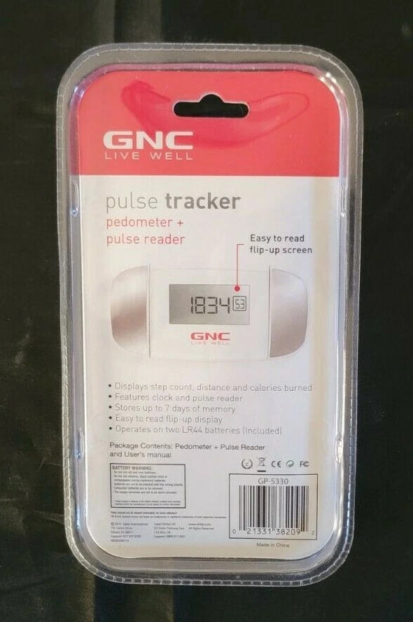 GNC - Podómetro y lector de pulsos - blanco/plateado Foto 2 de 2