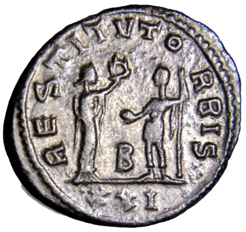 RARE AND FULL SILVERING with Nice Tone Probus. Antoninianus Silver Roman Coin - Foto 1 di 4