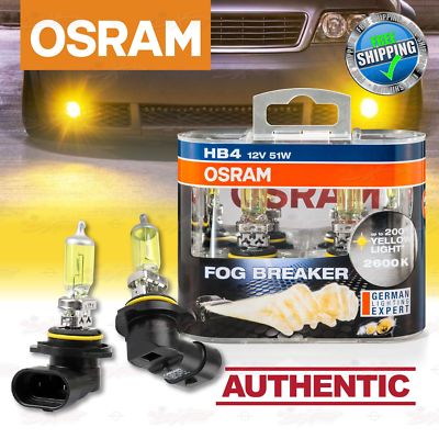 2x HB4 2600K YELLOW Spot Light OSRAM FOG BREAKER Headlight Bulbs Globes 9006FBR