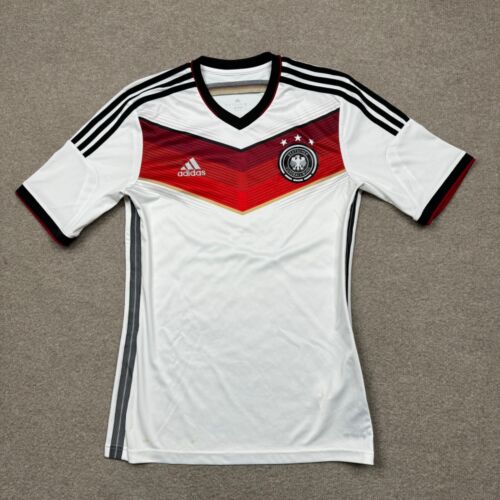Adidas Jersey Shirt Adults Size S White Deutscher Futbol Germany Unisex Soccer - Picture 1 of 13