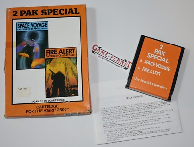 2 Pak Special Space Voyage & Fire Alert Atari VCS 2600 Anleitung  OVP Verpackung