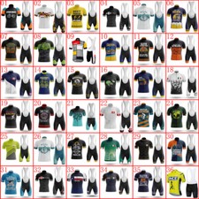 Summer Cycling Jersey Set Mens Team Bike Shirt Bib Shorts Kits Bicycle Outfits