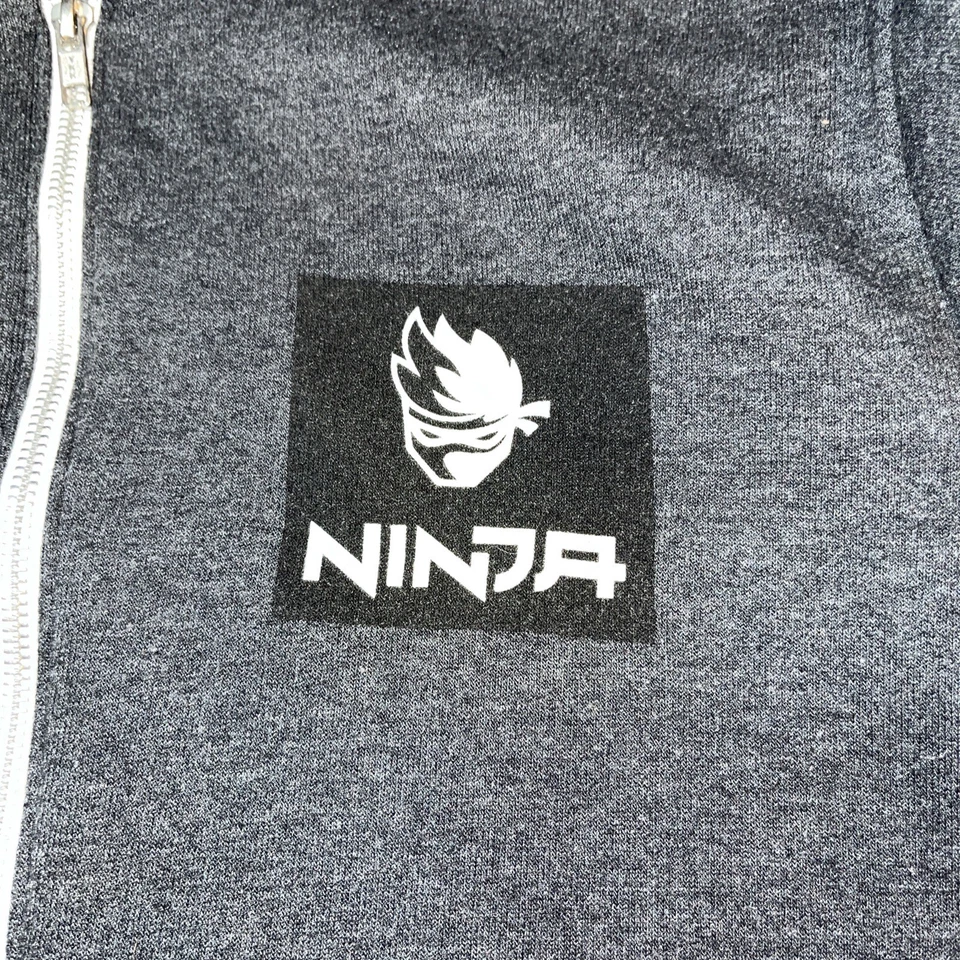 Sudadera con capucha Fortnite NINJA LOGO GRIS para hombre XL Youtube Merch sudadera con capucha cremallera completa Foto 2 de 4