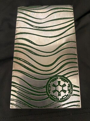 Star Wars Beskar Bars from The Mandalorian Pure Aluminum (Green Enamel Infill)