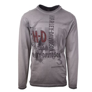 Harley-Davidson-Men-039-s-Grey-Gradient-L-S-Tee-S01
