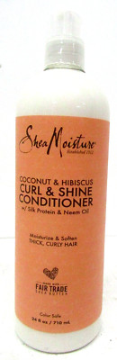 1 Bottle Shea Moisture 24 Oz Coconut & Hibiscus Curl & Shine Conditioner
