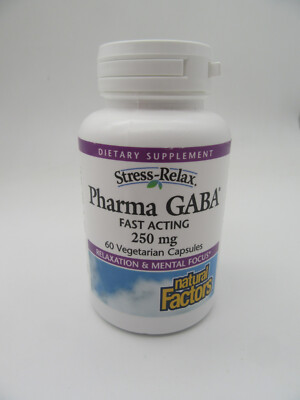 Natural Factors Stress-Relax Pharma-GABA 250 mg 60 vegetarische Kapseln