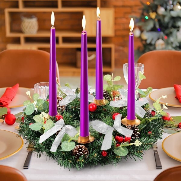 Adventskranz Deko Teelichthalter Tisch Kerzenkranz Weihnachtsdeko Adventsgesteck-image
