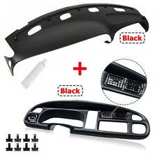 For Dodge Ram Pickup 98-01 Black Dash Bezel Dashboard Cover Overlay W Vents