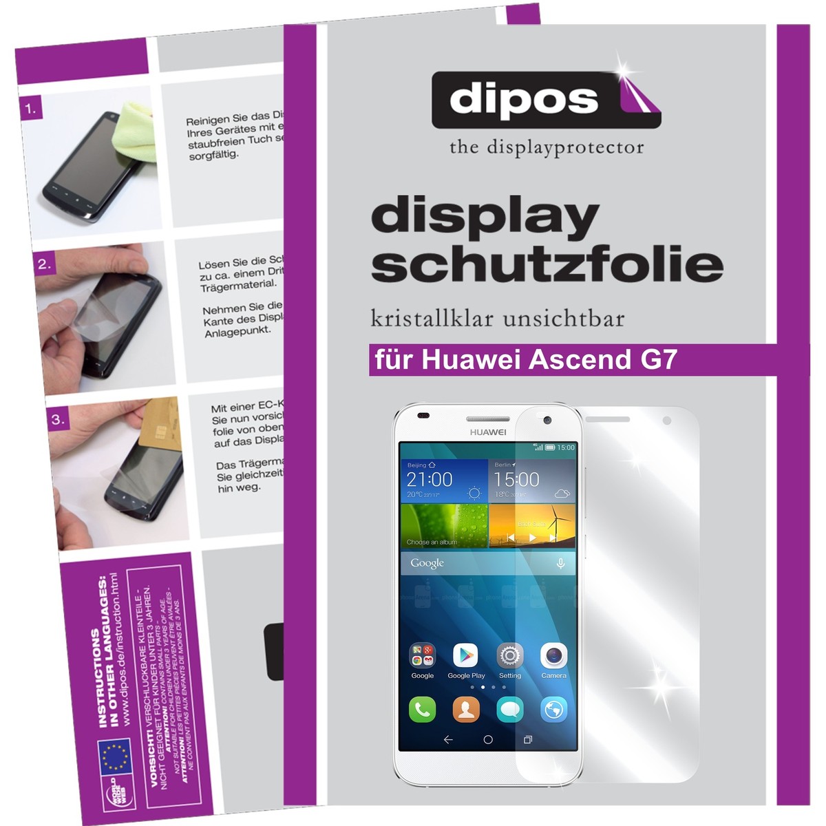 dipos I 6X Pellicola Protettiva Compatibile con Huawei Ascend