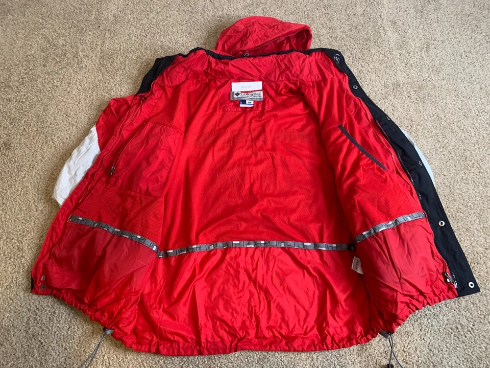 Columbia Hombres Chaqueta Extra Grande Rojo Vértice Aislado Invierno Esquí Abrigo Exterior Foto 4 de 4