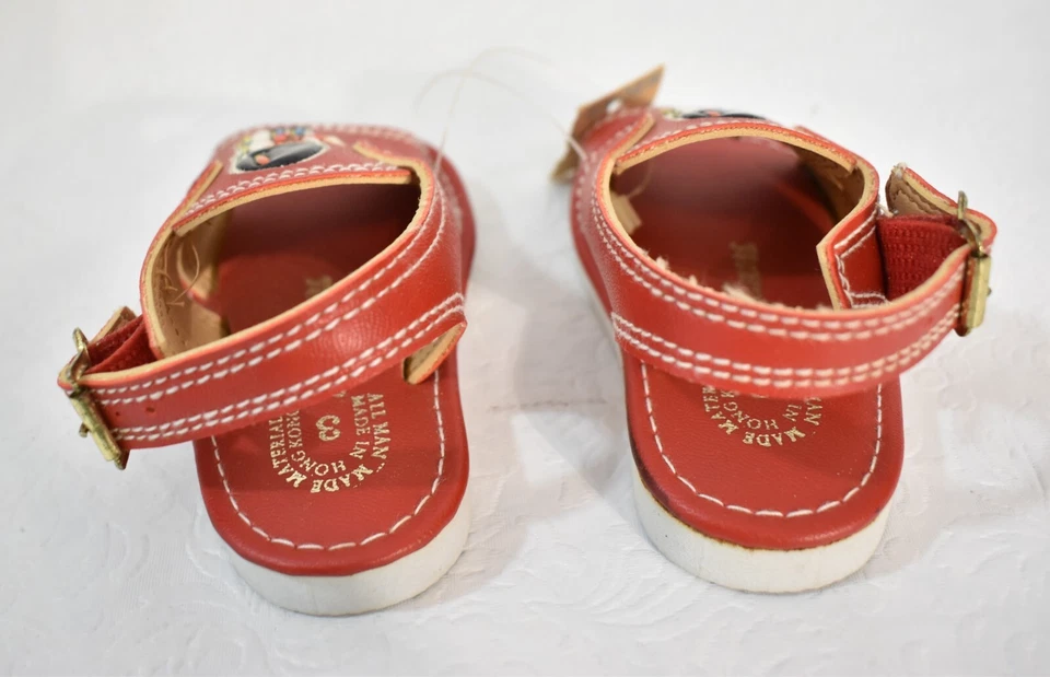 Sandalias Daytimer's Bebé Niño Rojo Talla 3 Vintage Batería Niño Foto 3 de 4