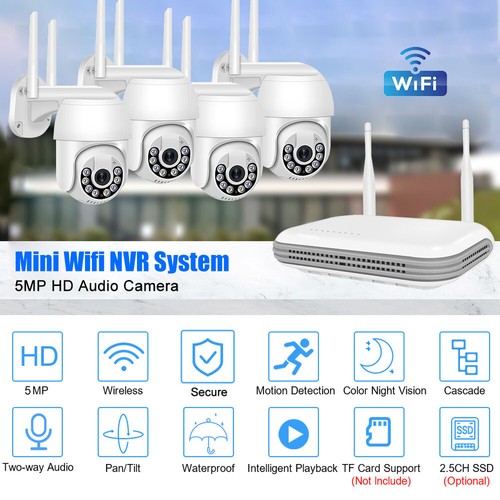 ICSEE Überwachungskamera Set Außen Kamera System 5MP WLAN Mit 8CH 1TB NVR Audio