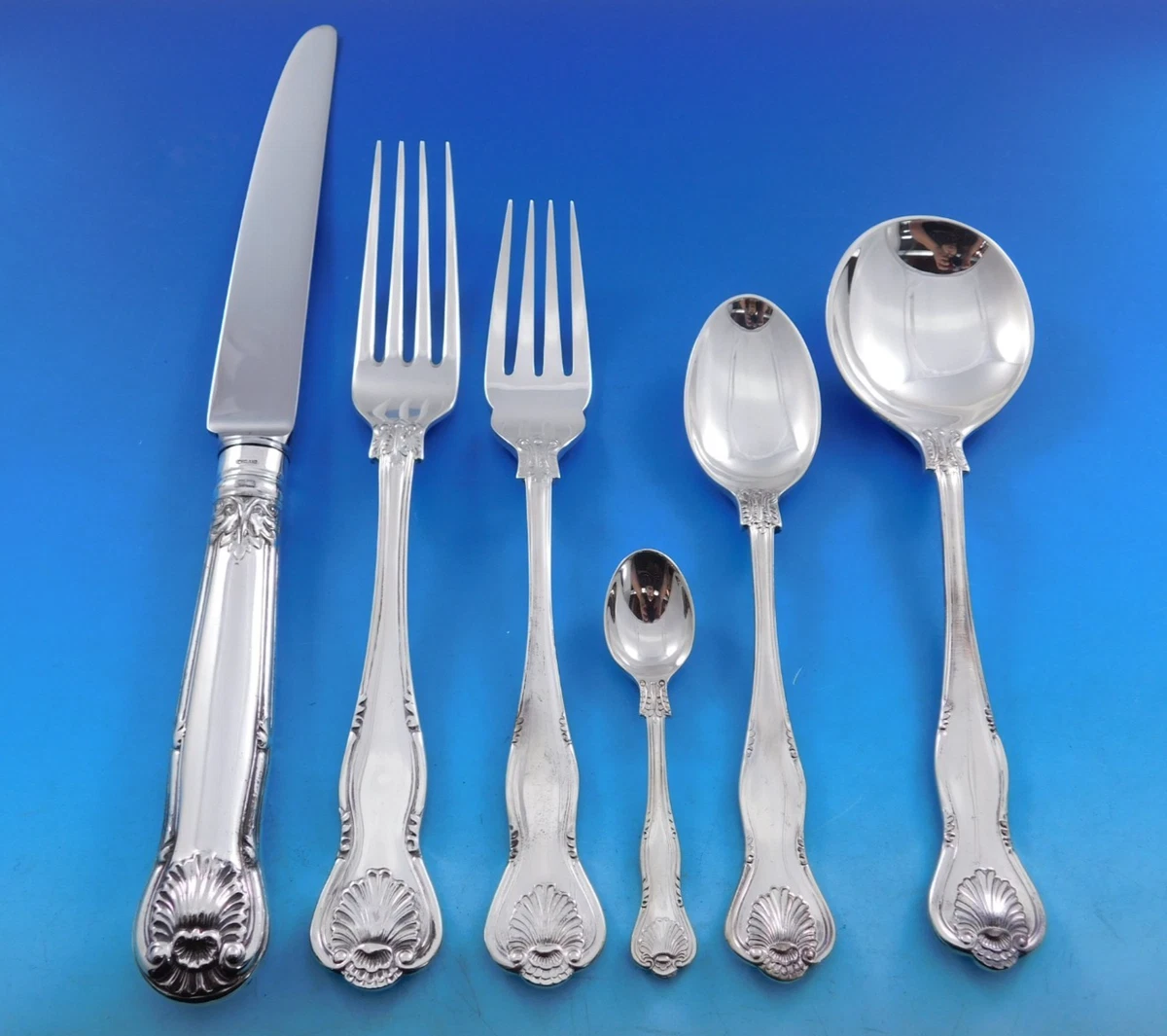 古董英国银餐具-套装| eBay