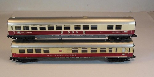 Minitrix Spur N 1/160 Speisewagen-Set TEE/DSG 4-achsig der DB #2145 | Zustand: Gebraucht