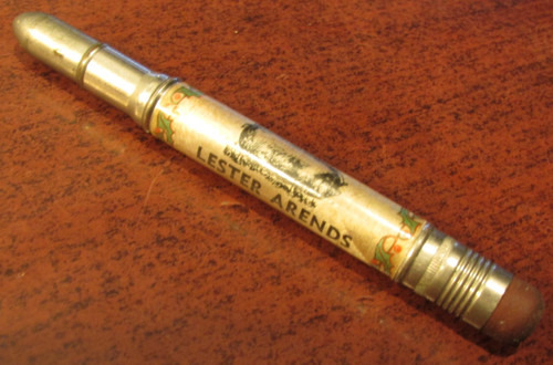 Vintage Lester Arends Livestock Blue Earth, MN Bullet Pencil - Minn. Minnesota