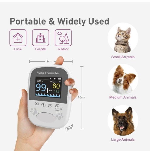 Berry Veterinary Handheld Pulse Oximeter Animal SPO2 ear clips -SPO2/PR/PI TEST - Picture 1 of 7