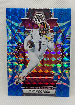 Jahan Dotson 2023 Panini Mosaic Blue Wave Prism Insert Card #245