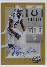 2018 Panini Contenders Optic Rookie Ticket Gold Prizm 1/10 Deon Cain Auto 0b2