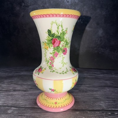 Laura Ashley FTD Ceramic French Floral Vase - Vintage Country Style