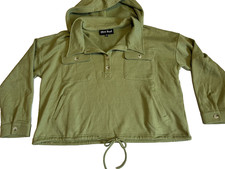 White Birch Black Label Women’s Long Sleeve Cropped Daphne Sweatshirt Size XL