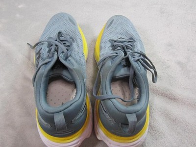 HOKA Bondi 8 Men’s Size 12 – Gray/Yellow – Great Condition Hoka One One Bondi 8 Shoes Mens Size 11 Gray Yellow Running  main image 3