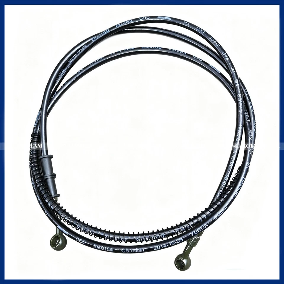 Tubo de manguera de aceite de embrague de freno de motocicleta negro 70 cm 27,56" trenzado hidráulico Foto 2 de 4