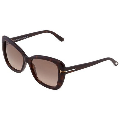 ORIGINAL Tom Ford MAEVE FT1008/S 52F 55 Dark Havana/Brown Shaded Sunglasses