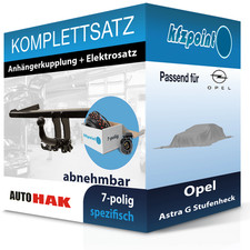 Für Opel Astra G Stufenheck 98- AUTO HAK Anhängerkupplung abnehmbar + 7polig AHK