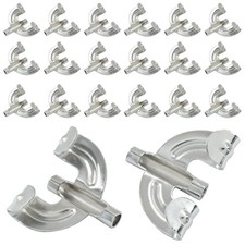 Piutouyar 20 Pack Bass Drum Claw Hook, Metal Parts Silver