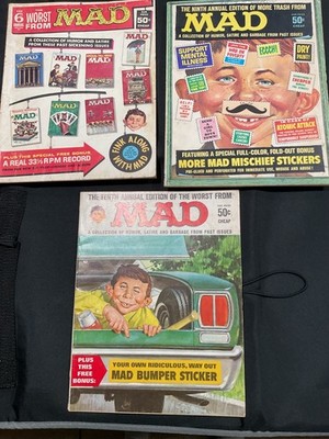 Vintage MAD Magazine Annual lot of 3 6,9,10th Annual editions