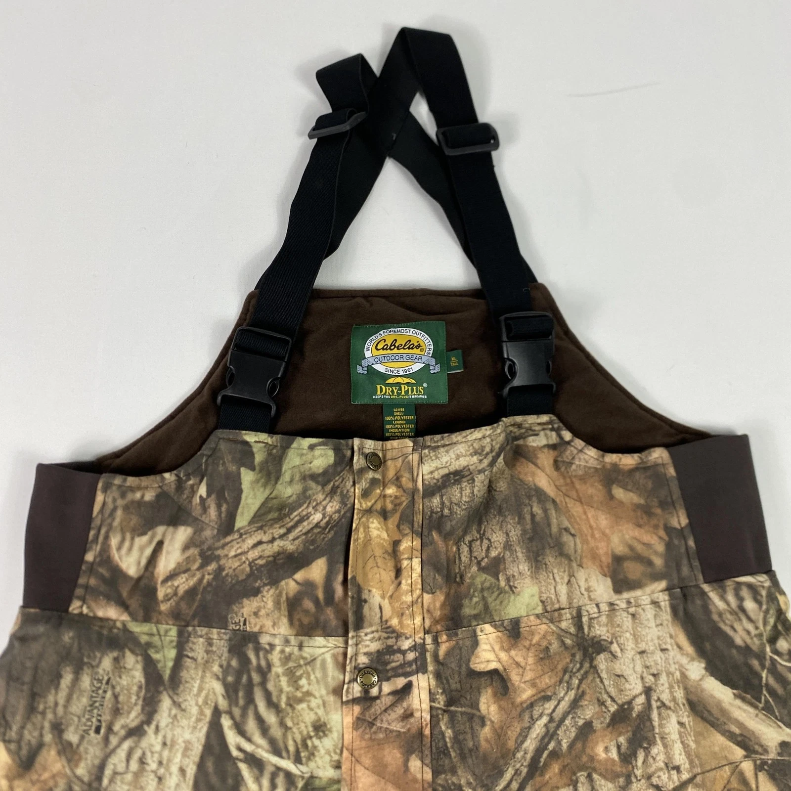 Cabela's Bib Overalls Mens XL Tall Brown Polyester Camo Hunting Outdoor
Opens in a new window or tab
