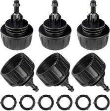6 Pack Drip Irrigation Hose Connectors, 1/4 Inch inch, Black