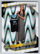 2025 Panini Prizm WNBA #85 Ajsa Sivka White Seismic Prizms RC