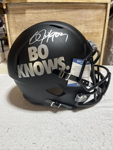 Bo Jackson Signed ULTRA RARE “Bo Knows” Riddell Speed Rep Helmet Beckett COA