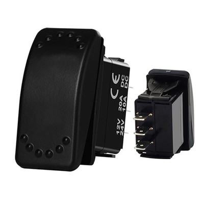 Waterproof Momentary Rocker Switch 3 Pin SPDT (On)-Off-(On) 12V/20A 24V/10A f...