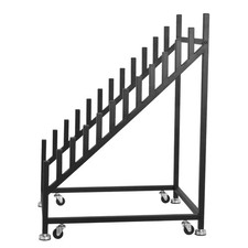 Tile Display Rack,Tile Display Stand With Wheels, Sample Storage Rack, Black