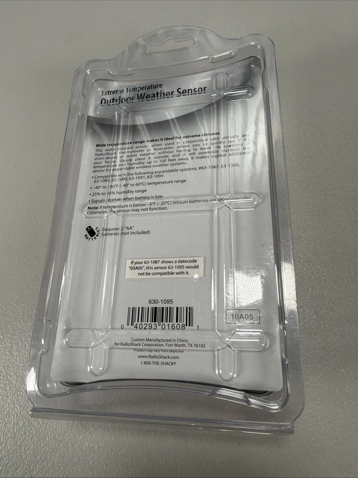 NEW Radio Shack (63-1095) Wireless Extreme Temp Outdoor Weather Sensor - Image 2 of 2