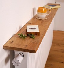 Aikas Art Heizkörperregal Eiche Echtholz,  Ohne Bohren - Einfache Montage