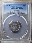 1874 Seated Liberty Dime with Arrows PCGS AU Details