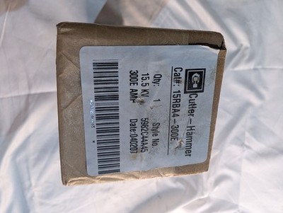 Eaton Cutler-Hammer 15RBA4-300E Medium Voltage Fuse 15.5KV 300E Amp NIB NOS