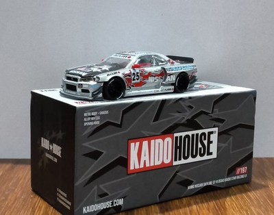 NISSAN SKYLINE GT-R R34 RHD #25 STAR RACING V1 KAIDO HOUSE 1/64 MINI GT KHMG197