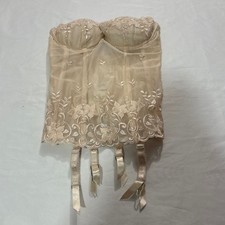 NWT Vintage 90s Victoria  s Secret Nude Floral Sheer Bustier Corset Top Ethereal