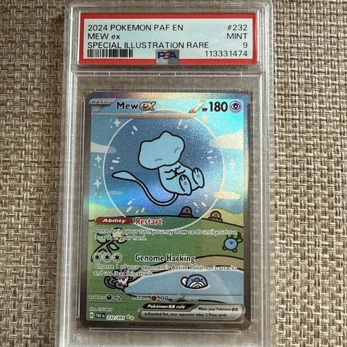 Pokémon SV: Paldean Fates Mew ex 232/091 Holo Special Illustration Rare PSA 9