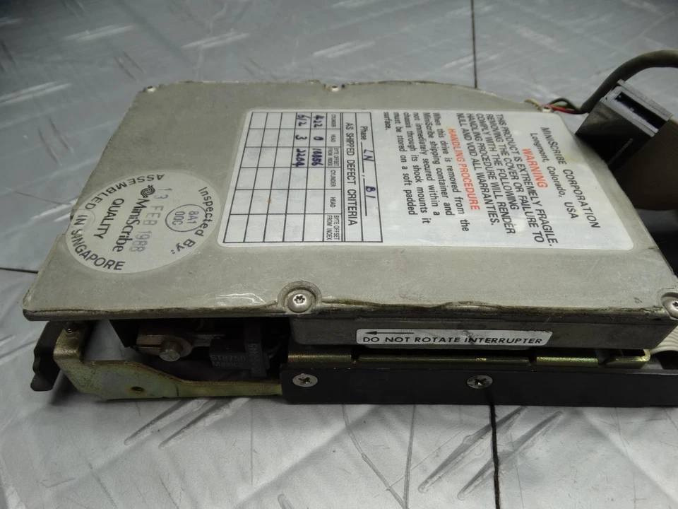 MiniScribe Corporation Internal Hard Drive 8438 Legacy Drive + Controller Card - Image 3 of 4
