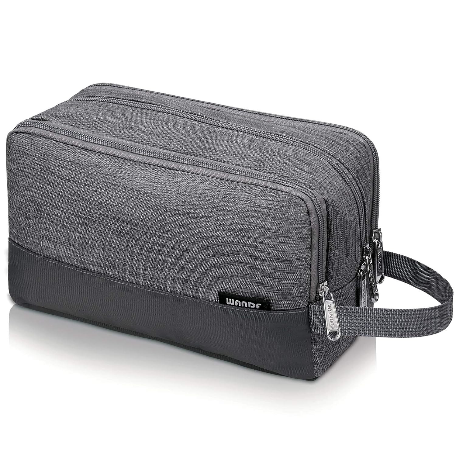 Toiletry Bag for Men Hanging Dopp Kit Water Resistant Shaving Denim Grey-image