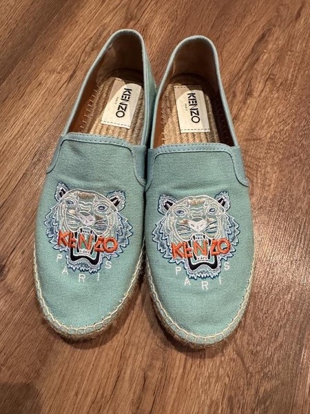 Women Kenzo Espadrilles Turquoise Textile 40